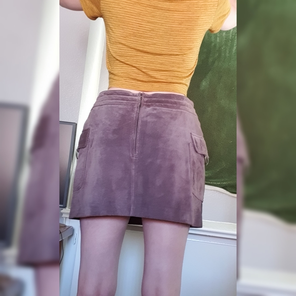 Wilson's Leather brown leather skirt - Picture 2 of 3